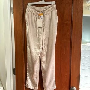 NWT silk cream work pants.